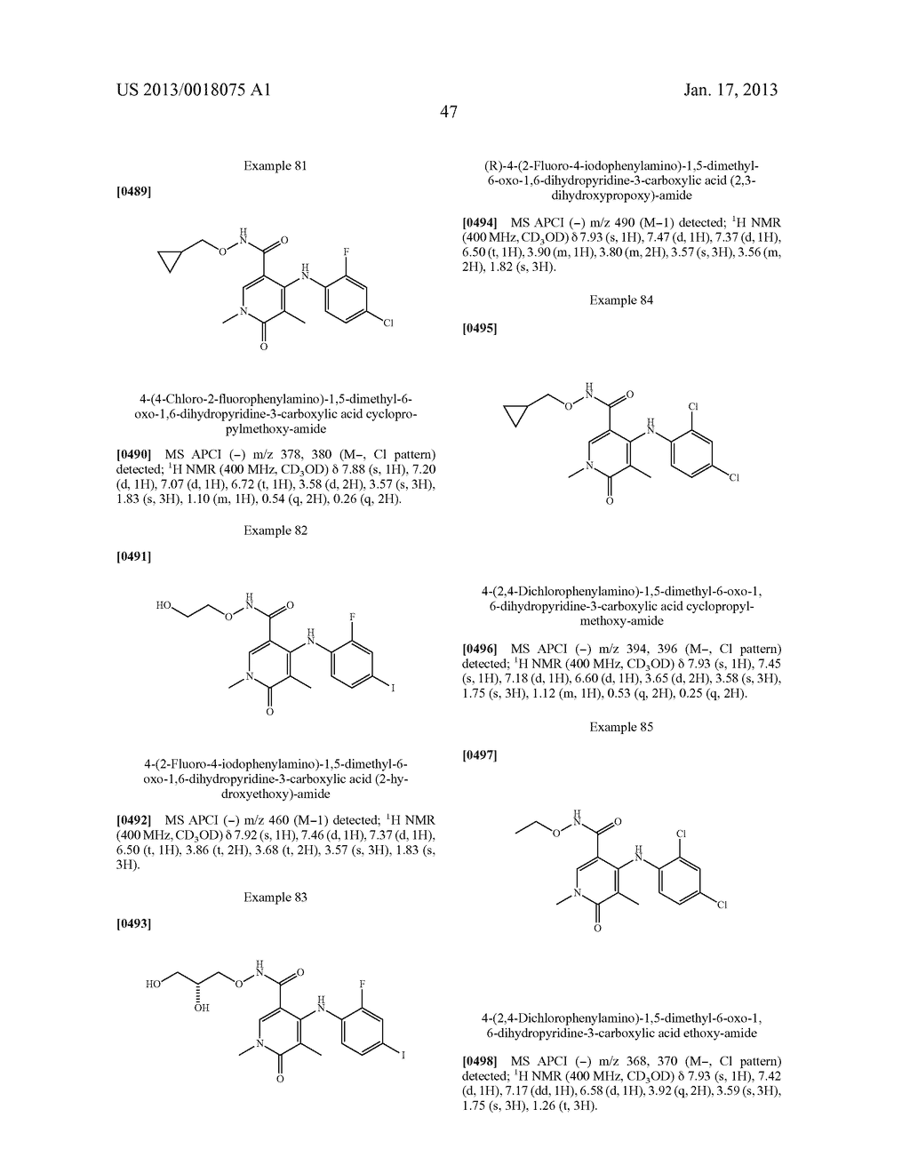 HETEROCYCLIC INHIBITORS OF MEK AND METHODS OF USE THEREOF - diagram, schematic, and image 85