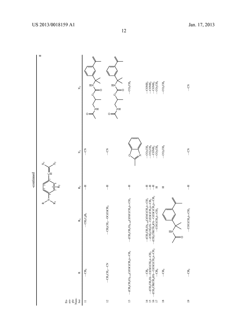 COPOLYMERIZABLE METHINE AND ANTHRAQUINONE COMPOUNDS AND ARTICLES     CONTAINING THEM - diagram, schematic, and image 13