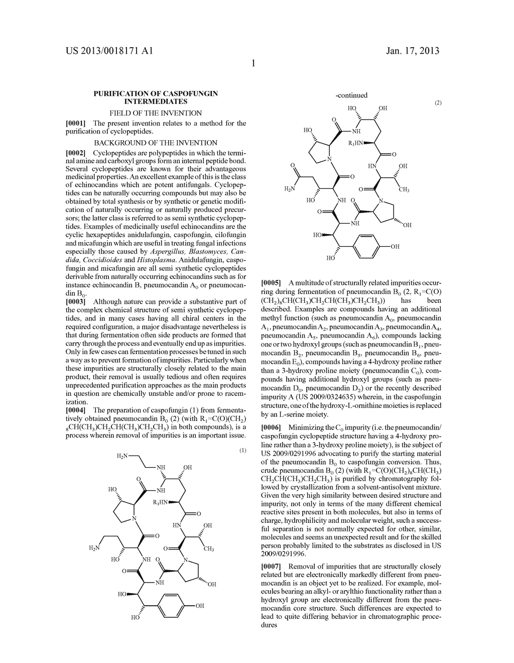 PURIFICATION OF CASPOFUNGIN INTERMEDIATESAANM De Pater; Robertus MattheusAACI DelftAACO NLAAGP De Pater; Robertus Mattheus Delft NL - diagram, schematic, and image 04