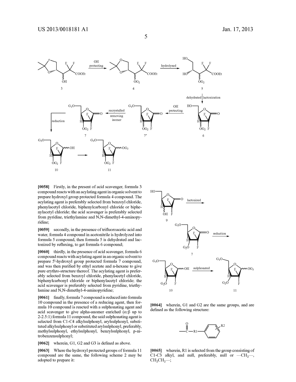 Novel and Highly Stereoselective Process for Preparing Gemcitabine and     Intermediates Thereof - diagram, schematic, and image 16