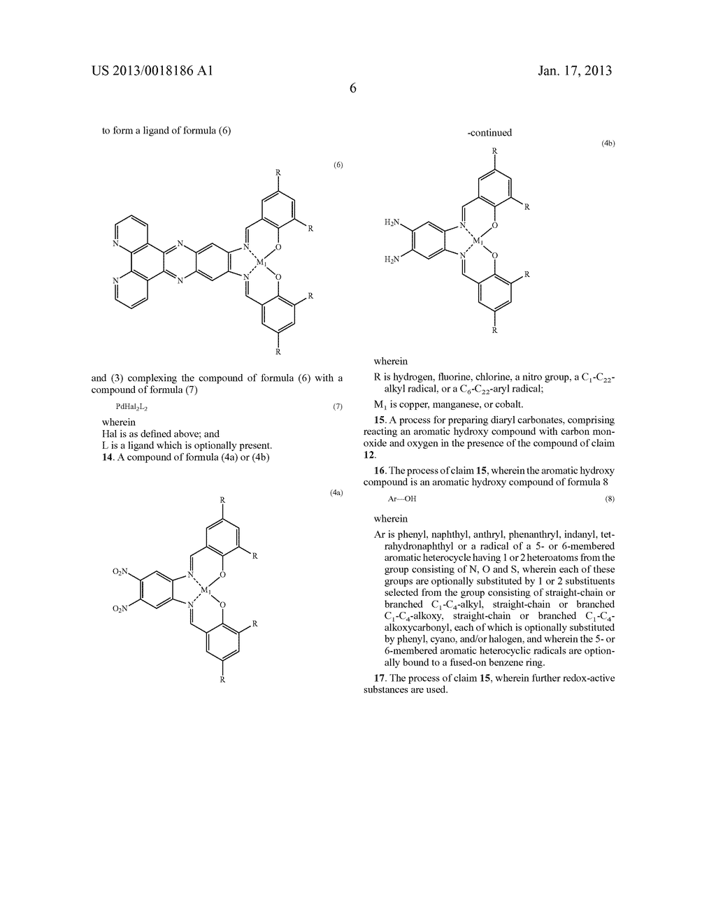 BIMETALLIC COMPLEXES AND THE USE THEREOF IN PRODUCING DIARYL CARBONATEAANM Gurtler; ChristophAACI KolnAACO DEAAGP Gurtler; Christoph Koln DEAANM Muller; Thomas ErnstAACI MunchenAACO DEAAGP Muller; Thomas Ernst Munchen DEAANM Ooms; PieterAACI KrefeldAACO DEAAGP Ooms; Pieter Krefeld DEAANM Rechner; JohannAACI KempenAACO DEAAGP Rechner; Johann Kempen DEAANM Risse; FriedhelmAACI KolnAACO DEAAGP Risse; Friedhelm Koln DEAANM Prokofieva; AngelinaAACI LeverkusenAACO DEAAGP Prokofieva; Angelina Leverkusen DEAANM Doro; FrancoAACI AachenAACO DEAAGP Doro; Franco Aachen DEAANM Kohler; BurkhardAACI ZierenbergAACO DEAAGP Kohler; Burkhard Zierenberg DEAANM Leitner; WalterAACI AachenAACO DEAAGP Leitner; Walter Aachen DEAANM Wolf; AurelAACI WulfrathAACO DEAAGP Wolf; Aurel Wulfrath DE - diagram, schematic, and image 10