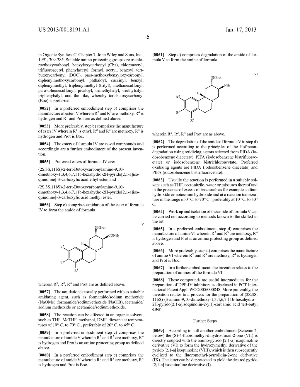 PROCESS FOR THE PREPARATION OF PYRIDO [2,1-A] ISOQUINOLINE DERIVATIVES     COMPRISING OPTICAL RESOLUTION OF AN ENAMINE - diagram, schematic, and image 07