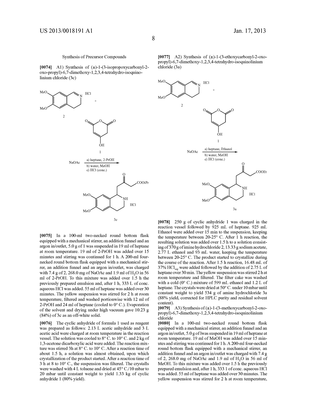 PROCESS FOR THE PREPARATION OF PYRIDO [2,1-A] ISOQUINOLINE DERIVATIVES     COMPRISING OPTICAL RESOLUTION OF AN ENAMINE - diagram, schematic, and image 09