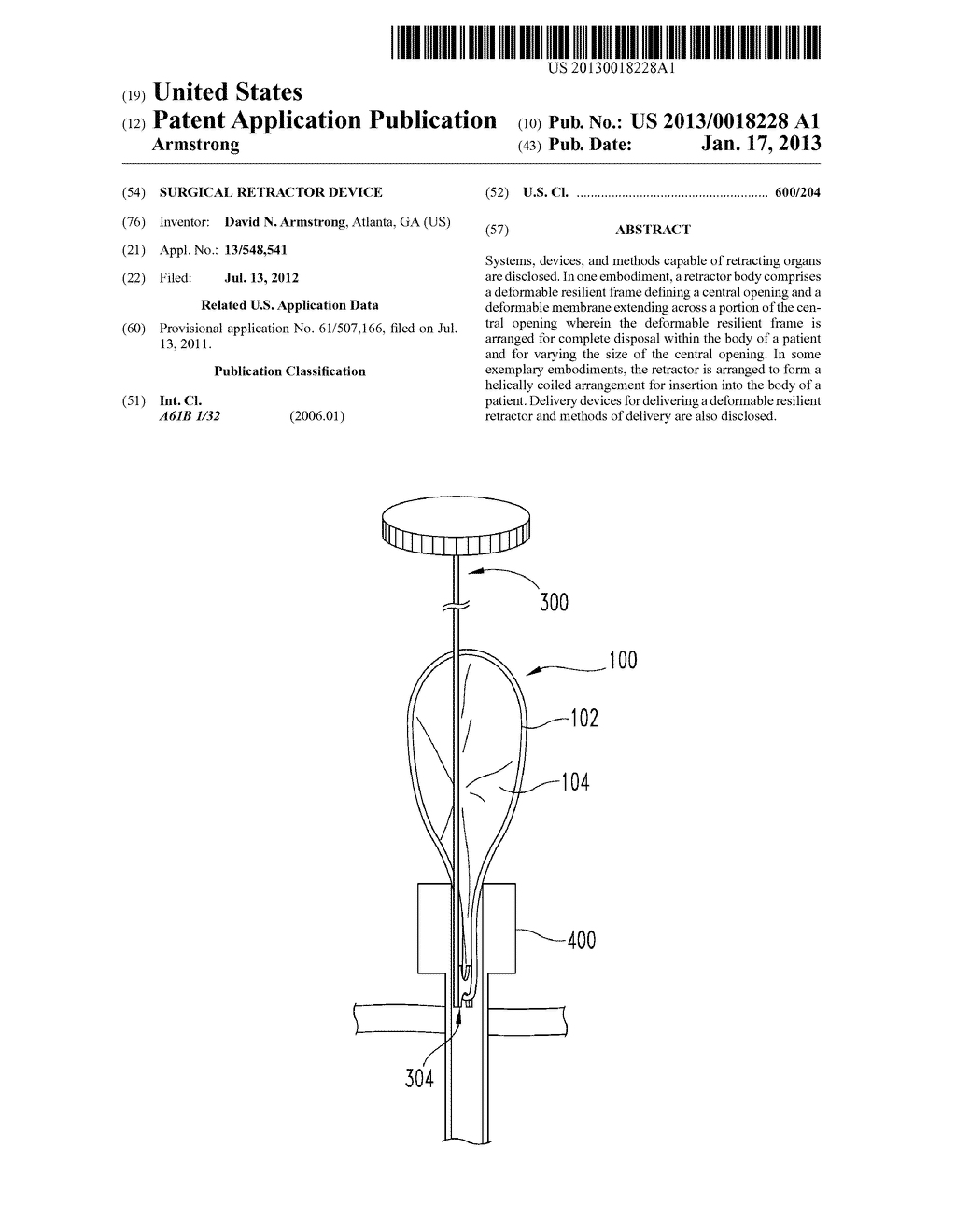 SURGICAL RETRACTOR DEVICE - diagram, schematic, and image 01