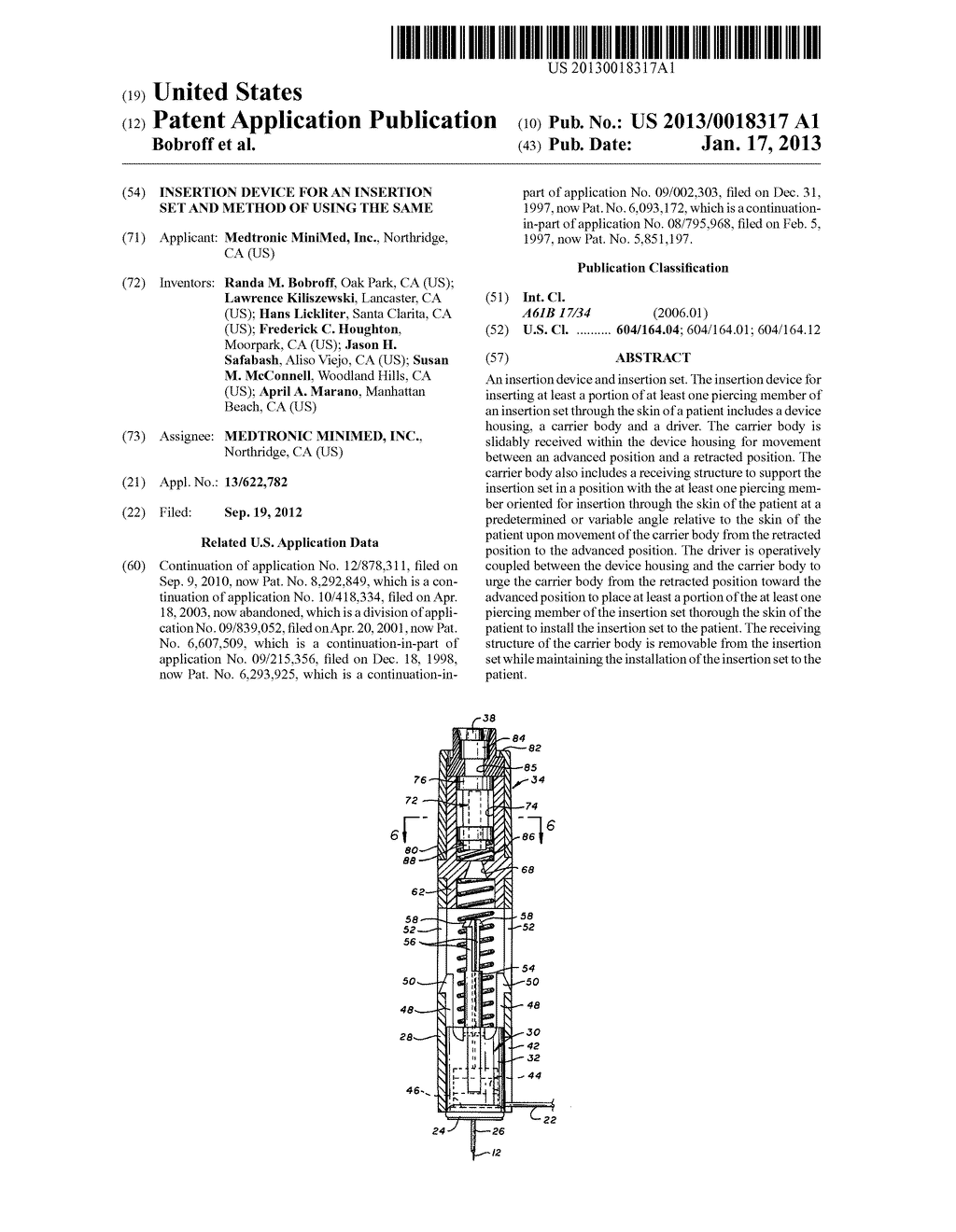 Insertion Device for an Insertion Set and Method of Using the Same - diagram, schematic, and image 01