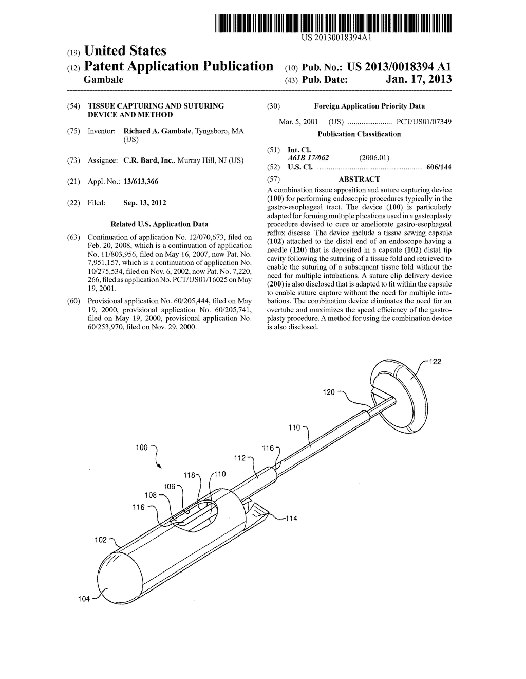 TISSUE CAPTURING AND SUTURING DEVICE AND METHOD - diagram, schematic, and image 01