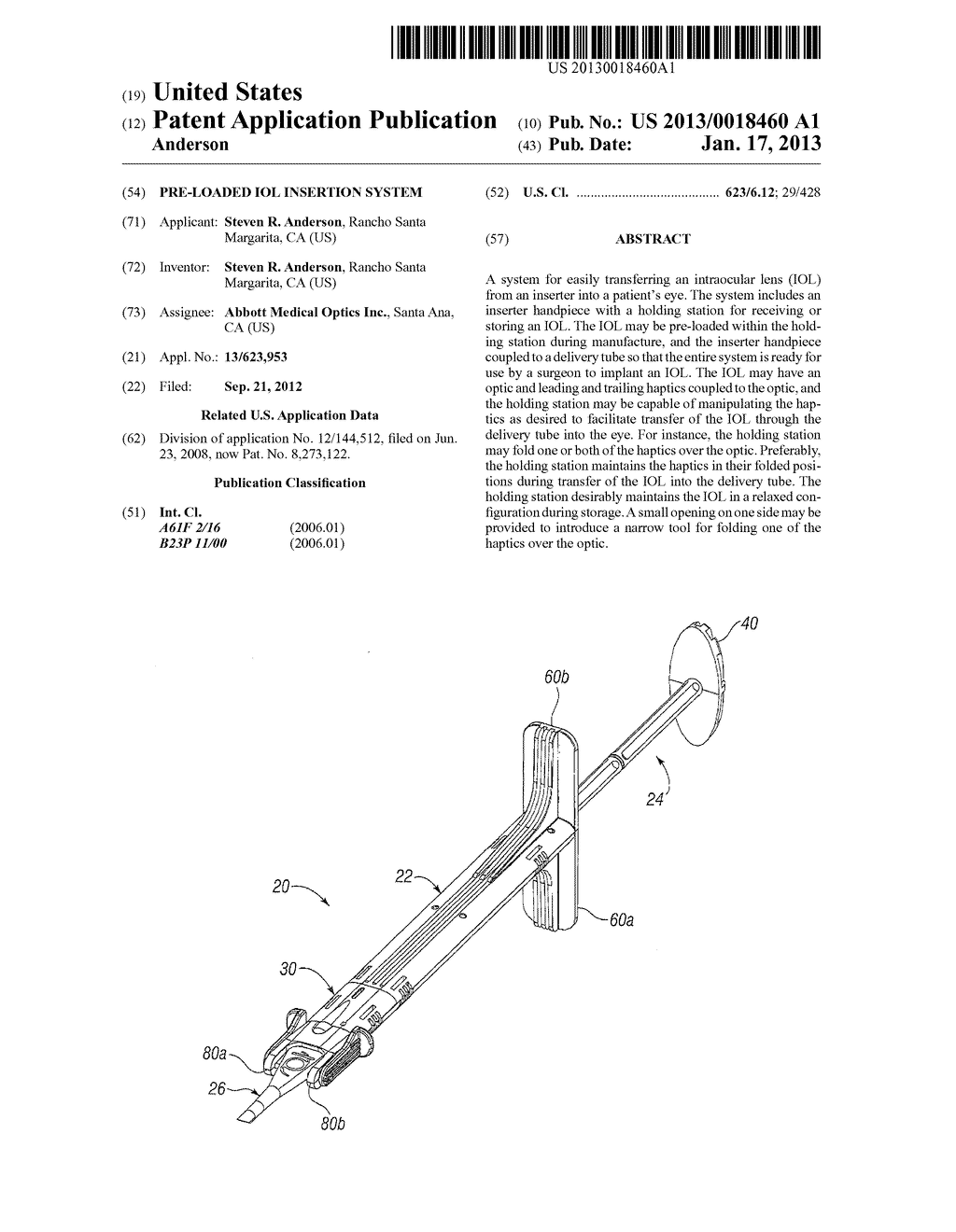 PRE-LOADED IOL INSERTION SYSTEM - diagram, schematic, and image 01