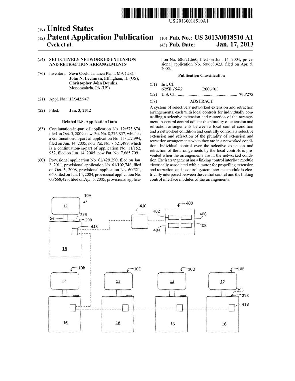 Selectively Networked Extension and Retraction Arrangements - diagram, schematic, and image 01