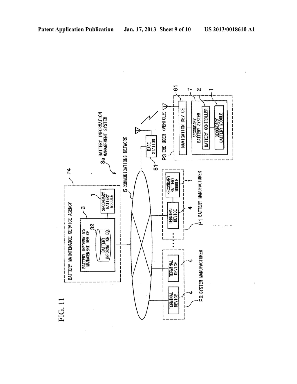 SECONDARY BATTERY MODULE, BATTERY INFORMATION MANAGEMENT DEVICE, BATTERY     INFORMATION MANAGEMENT SYSTEM, SECONDARY BATTERY REUSE SYSTEM, SECONDARY     BATTERY RECOVERY AND SALES SYSTEM, SECONDARY BATTERY REUSE METHOD, AND     SECONDARY BATTERY RECOVERY AND SALES METHOD - diagram, schematic, and image 10