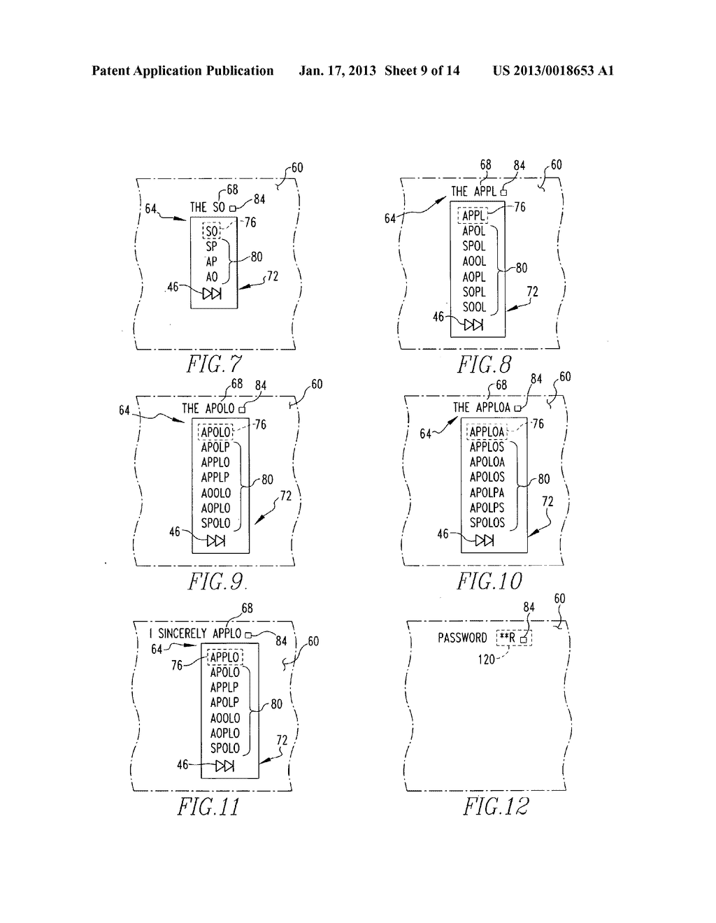 HANDHELD ELECTRONIC DEVICE AND METHOD FOR DISAMBIGUATION OF COMPOUND TEXT     INPUT EMPLOYING DIFFERENT GROUPINGS OF DATA SOURCES TO DISAMBIGUATE     DIFFERENT PARTS OF INPUT - diagram, schematic, and image 10