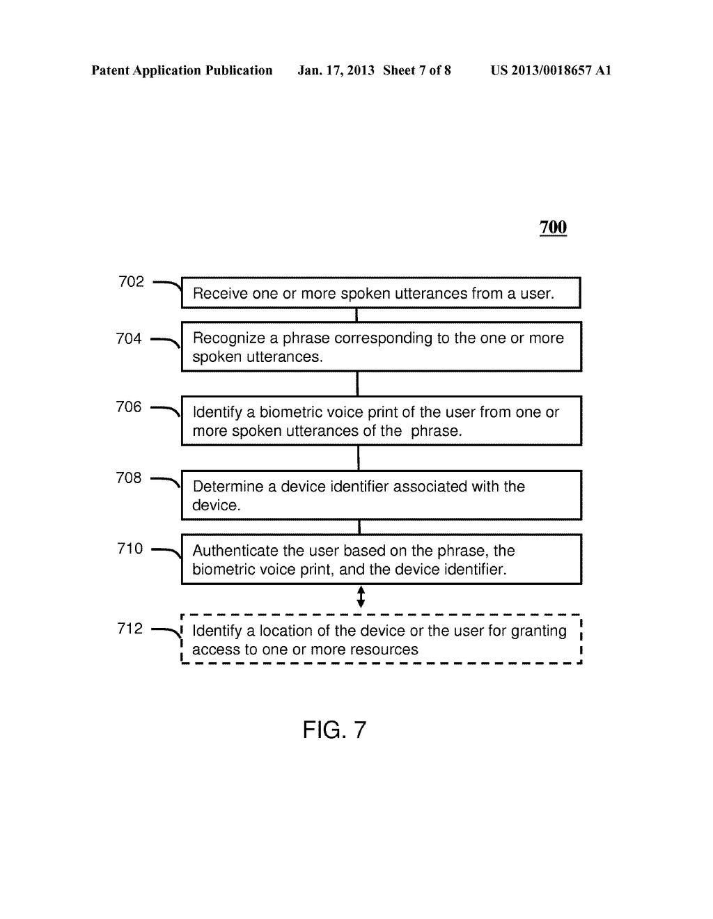 Method and System for Bio-Metric Voice Print Authentication - diagram, schematic, and image 08