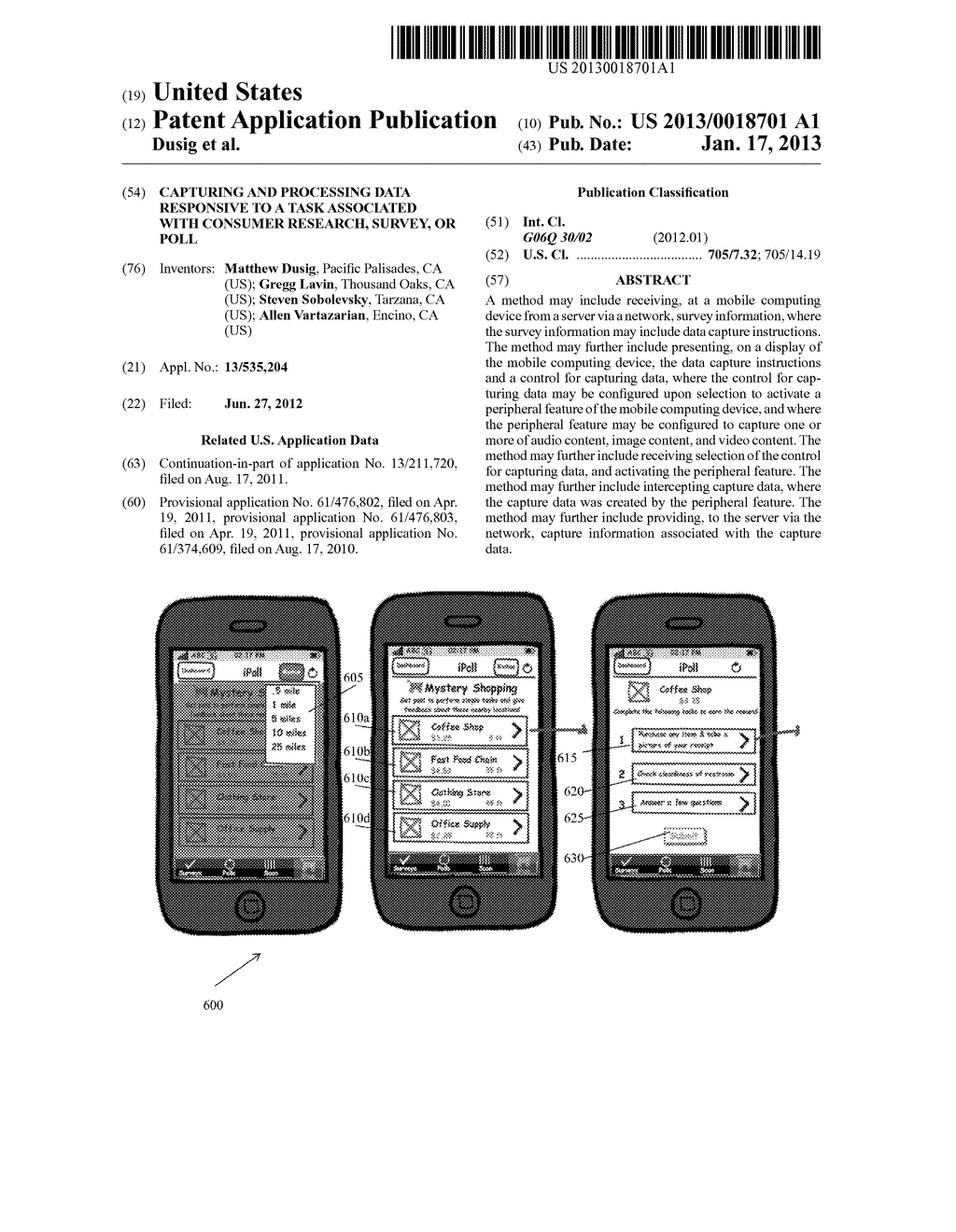 CAPTURING AND PROCESSING DATA RESPONSIVE TO A TASK ASSOCIATED WITH     CONSUMER RESEARCH, SURVEY, OR POLL - diagram, schematic, and image 01