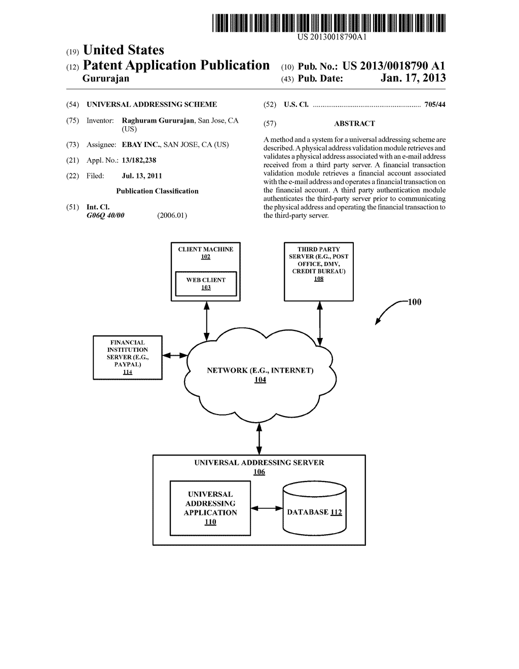 UNIVERSAL ADDRESSING SCHEMEAANM Gururajan; RaghuramAACI San JoseAAST CAAACO USAAGP Gururajan; Raghuram San Jose CA US - diagram, schematic, and image 01