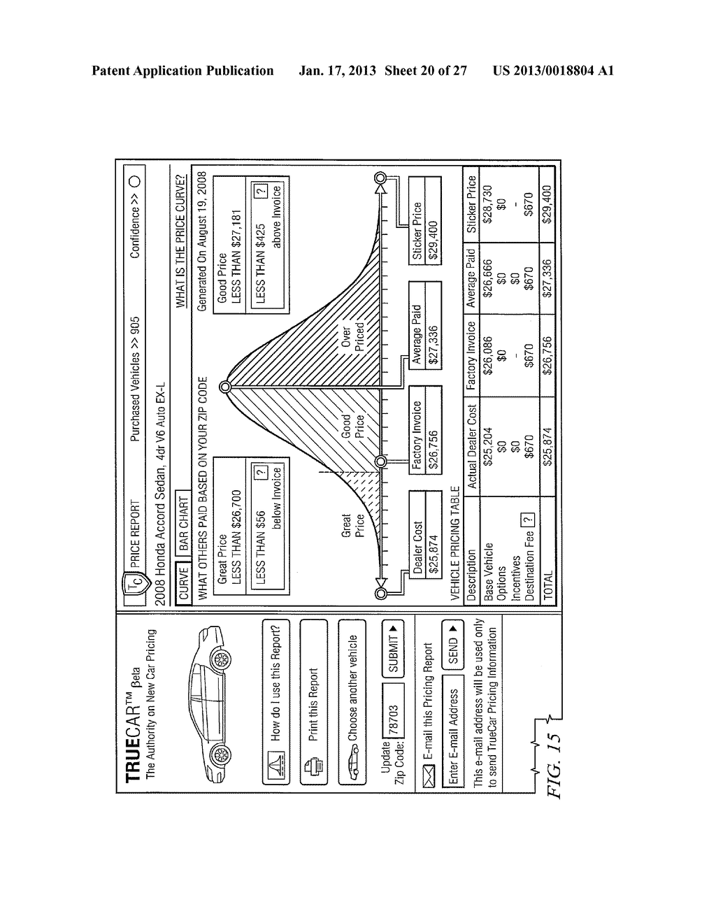 System and Method for the Analysis of Pricing Data Including a Sustainable     Price Range for Vehicles and Other Commodities - diagram, schematic, and image 21