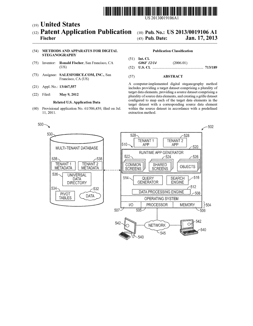 METHODS AND APPARATUS FOR DIGITAL STEGANOGRAPHY - diagram, schematic, and image 01