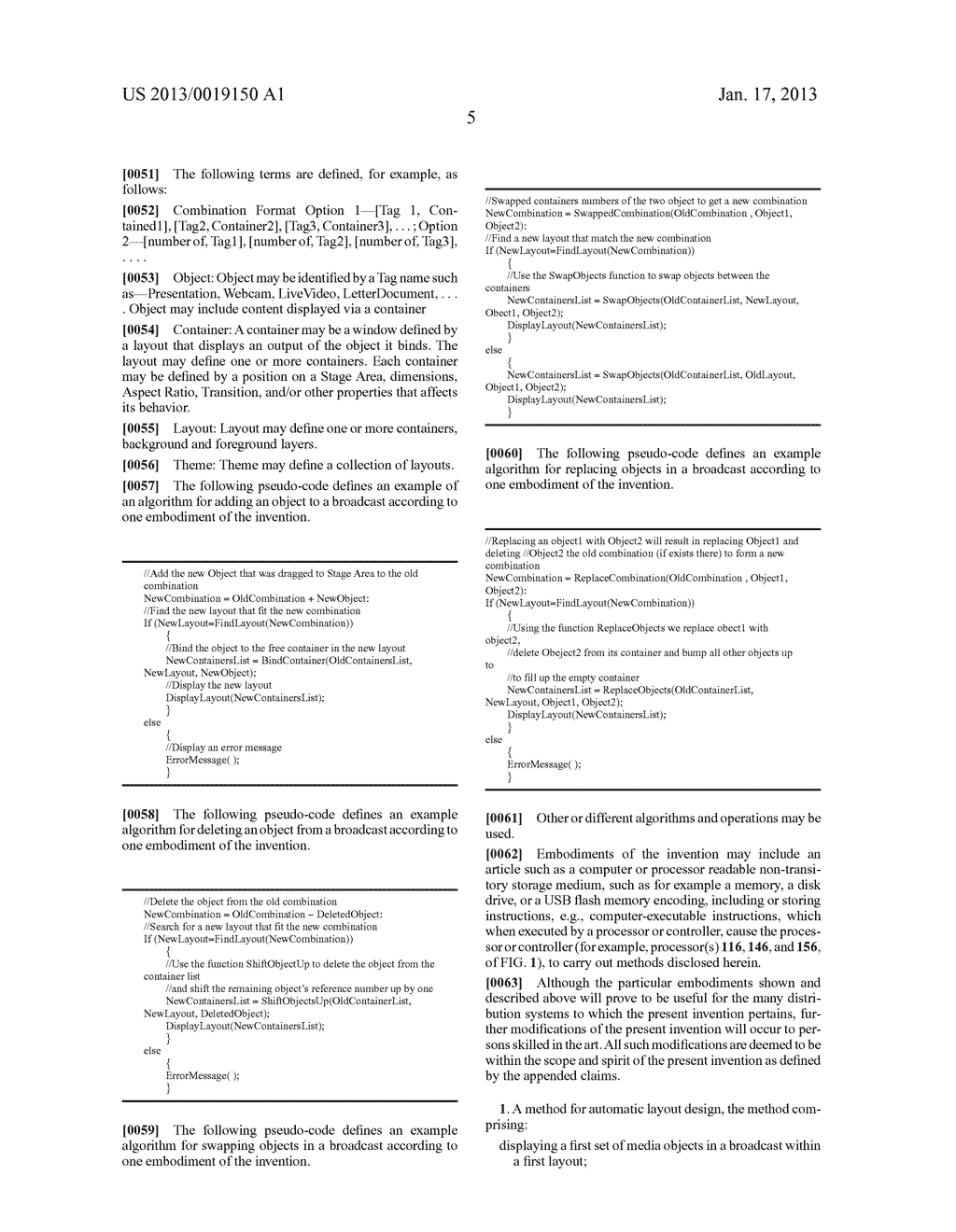 SYSTEM AND METHOD FOR AUTOMATIC AND DYNAMIC LAYOUT DESIGN FOR MEDIA     BROADCAST - diagram, schematic, and image 12