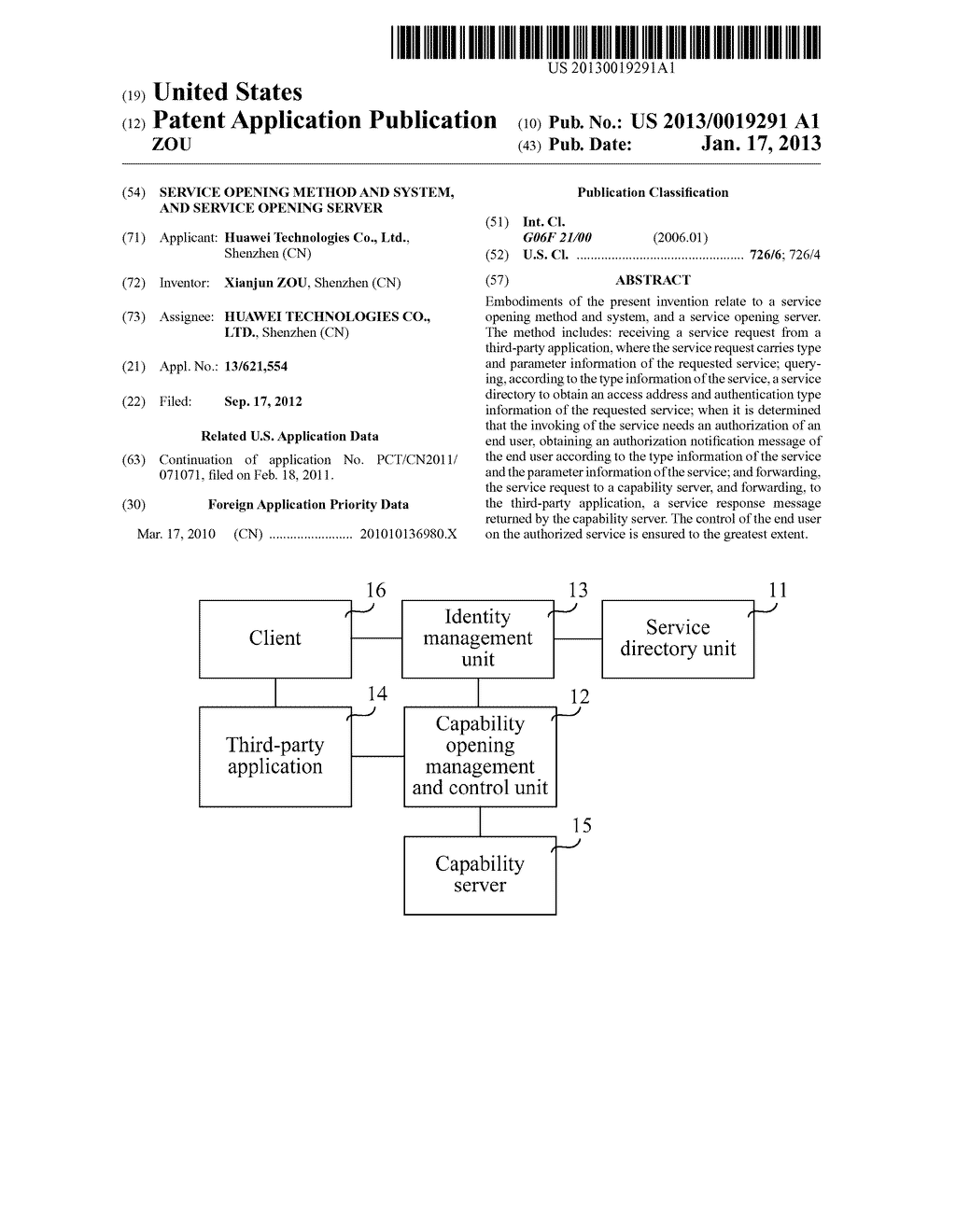 SERVICE OPENING METHOD AND SYSTEM, AND SERVICE OPENING SERVER - diagram, schematic, and image 01