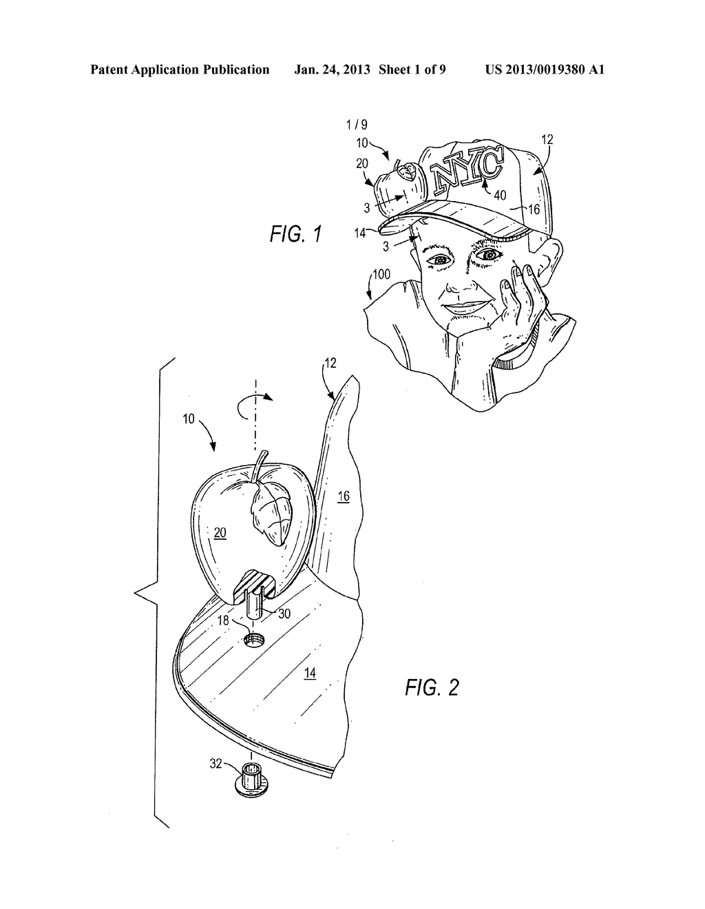 ARTICLE OF MANUFACTURE HAVING THREE-DIMENSIONAL OBJECT REMOVABLY MOUNTED     THEREON - diagram, schematic, and image 02