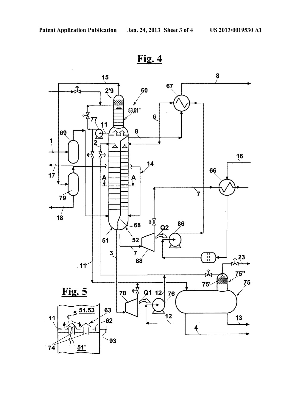 METHOD AND AN APPARATUS FOR SWEETENING AND DEHYDRATING A HYDROCARBON GAS,     IN PARTICULAR A NATURAL GAS - diagram, schematic, and image 04