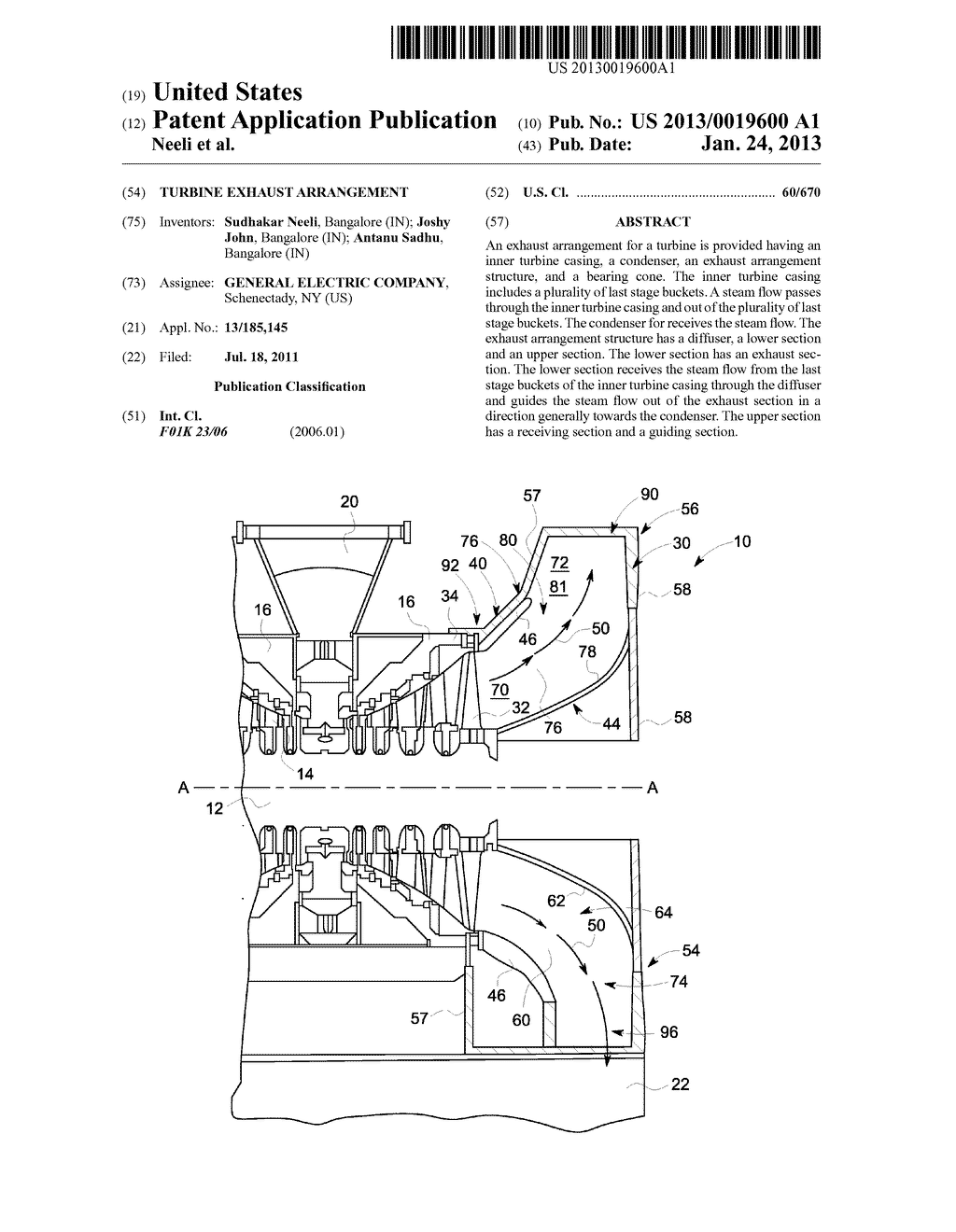 TURBINE EXHAUST ARRANGEMENT - diagram, schematic, and image 01