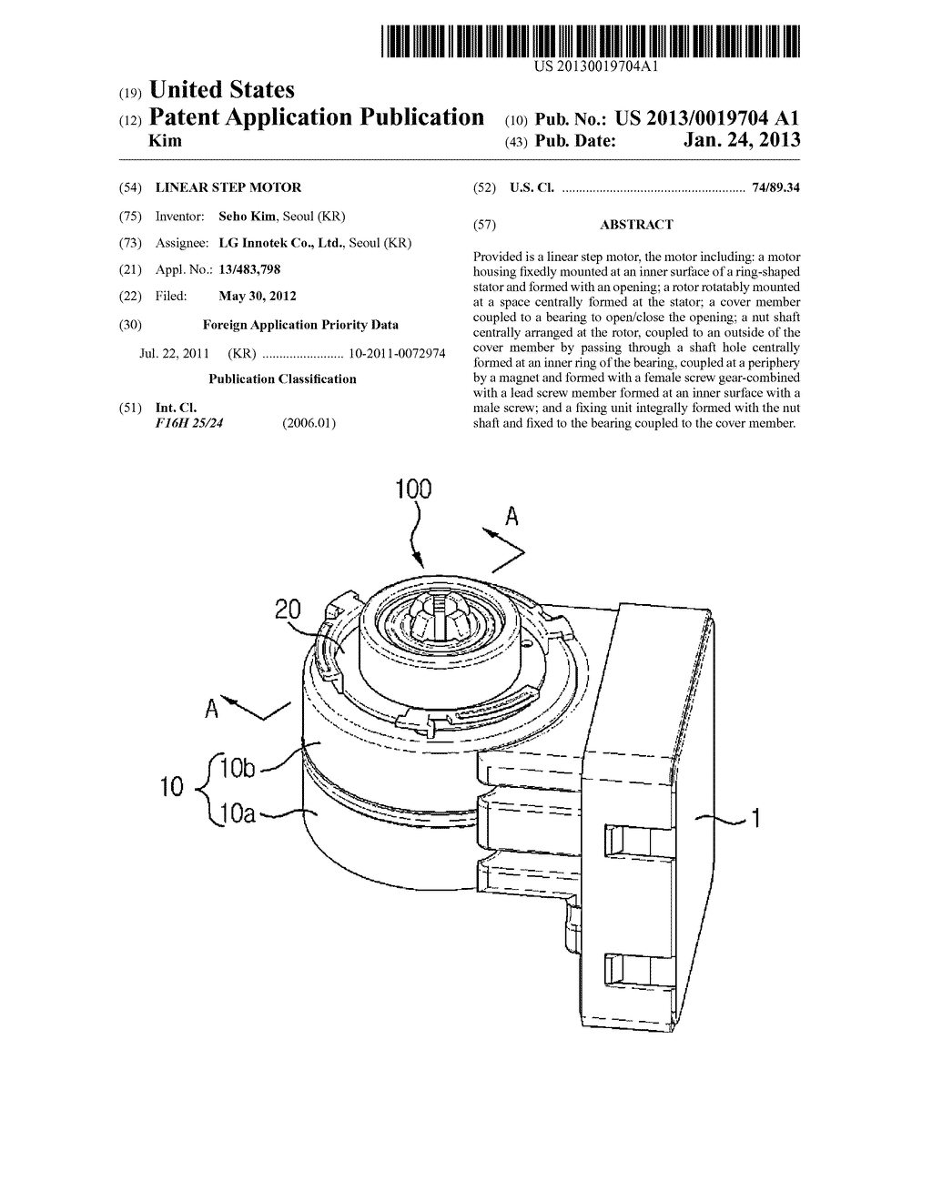 Linear Step Motor - diagram, schematic, and image 01