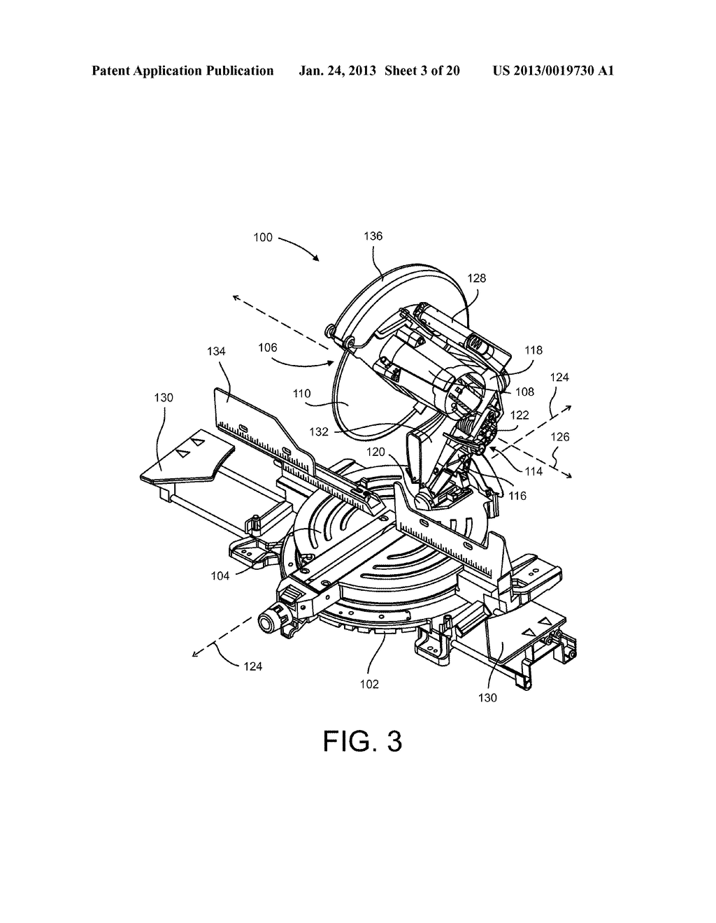 Miter Saw with Cutting Alignment Device on a Dust Chute - diagram, schematic, and image 04