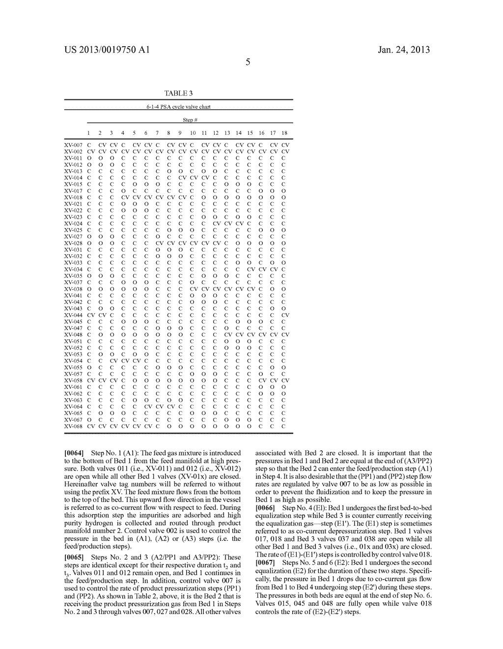 SIX BED PRESSURE SWING ADSORPTION PROCESS OPERATING IN NORMAL AND TURNDOWN     MODES - diagram, schematic, and image 10