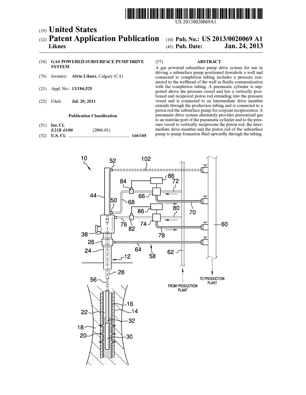 Gas Powered Subsurface Pump Drive System - diagram, schematic, and image 01