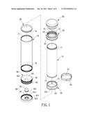 One-way telescopic cigar tube with cutting function diagram and image