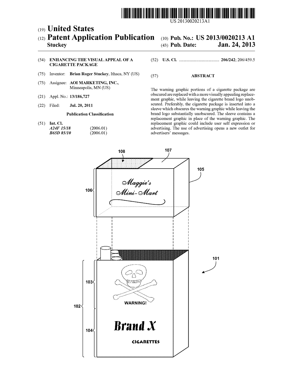 Enhancing the Visual Appeal of a Cigarette Package - diagram, schematic, and image 01