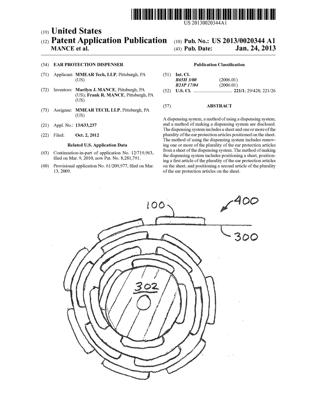 EAR PROTECTION DISPENSER - diagram, schematic, and image 01