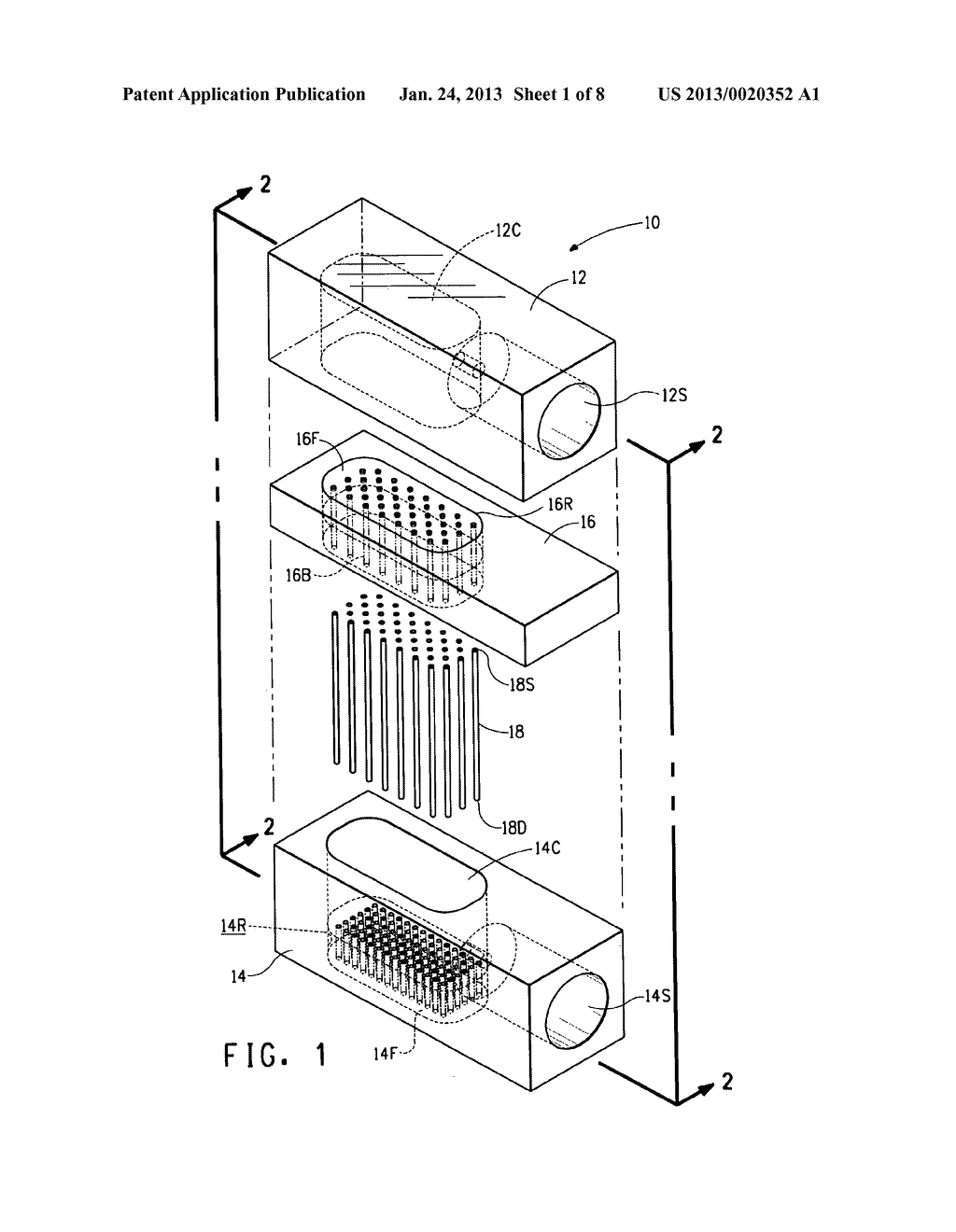 DISPENSING DEVICE HAVING AN ARRAY OF CONCENTRIC TUBES - diagram, schematic, and image 02