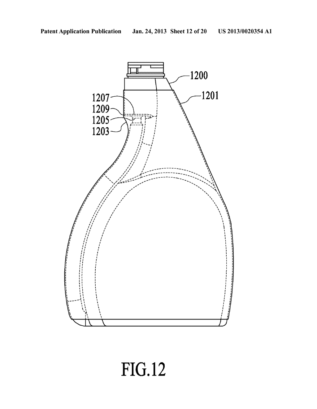 PROCESS OF MAKING A SHRINK SLEEVE ON A BOTTLE WITH INTEGRAL DIP TUBE - diagram, schematic, and image 13