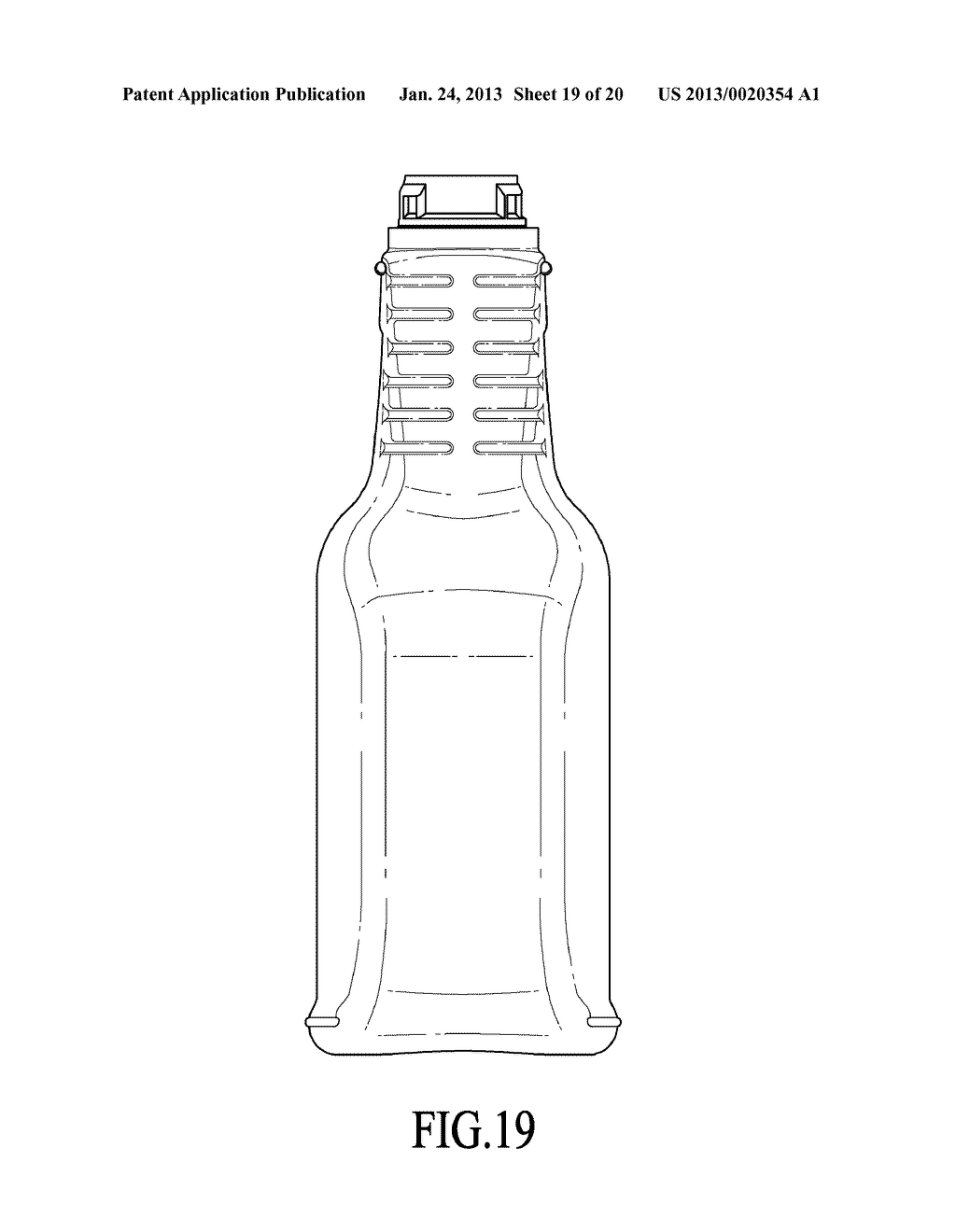 PROCESS OF MAKING A SHRINK SLEEVE ON A BOTTLE WITH INTEGRAL DIP TUBE - diagram, schematic, and image 20