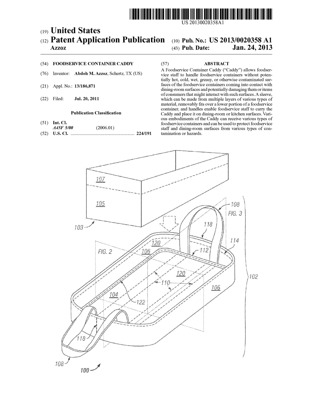 Foodservice Container Caddy - diagram, schematic, and image 01