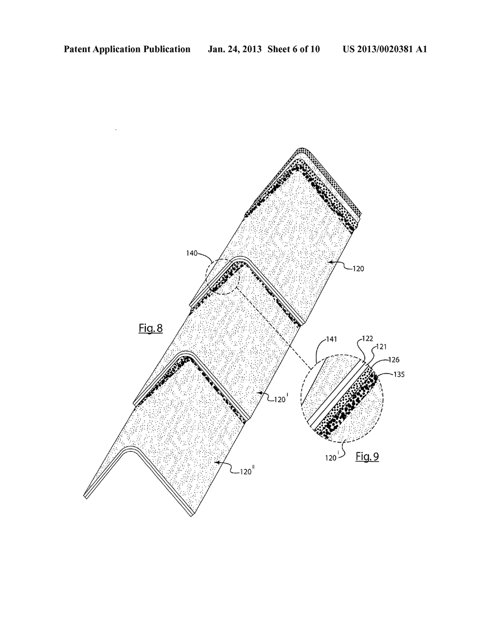 Process of Producing Hip, Ridge or Rake Shingles, Shingles Produced     Thereby and Stacks of the Shingles - diagram, schematic, and image 07