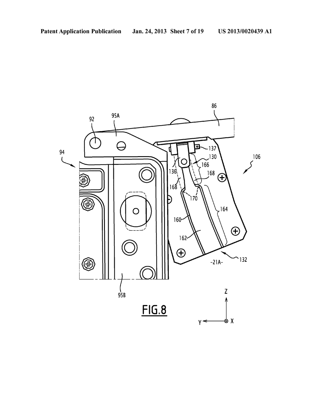 SEPARATING ELEMENT FOR A PLATFORM CABIN COMPRISING A PUSH ROD MECHANISM     FOR MOVING A LEAF - diagram, schematic, and image 08