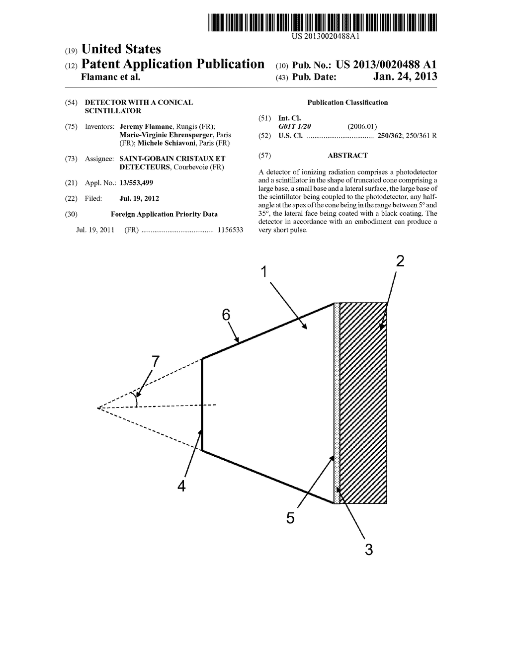 Detector with a Conical Scintillator - diagram, schematic, and image 01