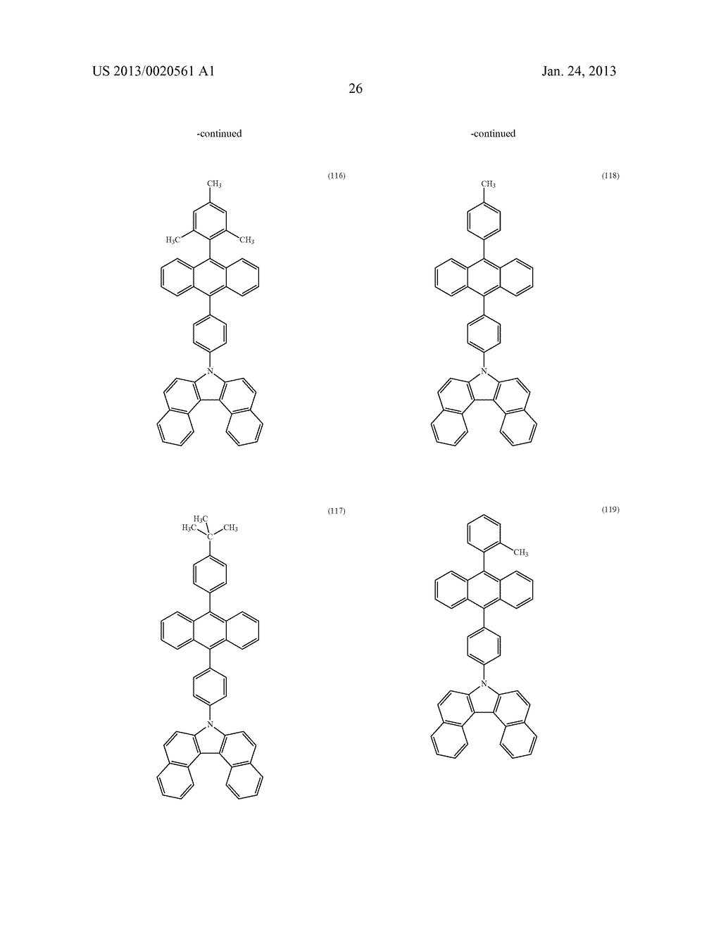 Dibenzo[c,g]Carbazole Compound, Light-Emitting Element, Light-Emitting     Device, Display Device, Lighting Device and Electronic Device - diagram, schematic, and image 52