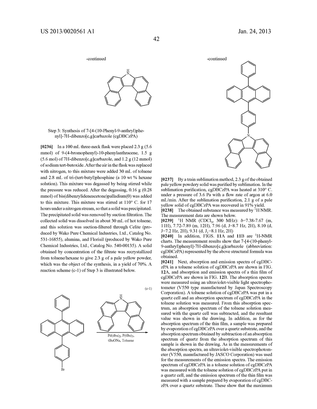 Dibenzo[c,g]Carbazole Compound, Light-Emitting Element, Light-Emitting     Device, Display Device, Lighting Device and Electronic Device - diagram, schematic, and image 68