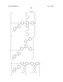 POLYMER COMPOUND, NET-LIKE POLYMER COMPOUND PRODUCED BY CROSSLINKING THE     POLYMER COMPOUND, COMPOSITION FOR ORGANIC ELECTROLUMINESCENCE ELEMENT,     ORGANIC ELECTROLUMINESCENCE ELEMENT, ORGANIC EL DISPLAY, AND ORGANIC EL     LIGHTING diagram and image