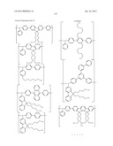 POLYMER COMPOUND, NET-LIKE POLYMER COMPOUND PRODUCED BY CROSSLINKING THE     POLYMER COMPOUND, COMPOSITION FOR ORGANIC ELECTROLUMINESCENCE ELEMENT,     ORGANIC ELECTROLUMINESCENCE ELEMENT, ORGANIC EL DISPLAY, AND ORGANIC EL     LIGHTING diagram and image