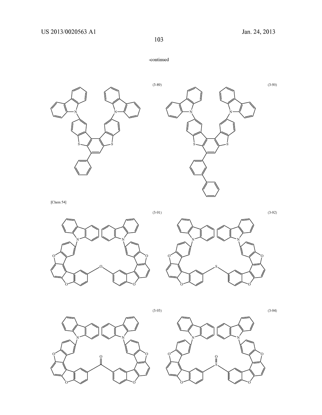 POLYCYCLIC COMPOUNDS AND ORGANIC ELECTROLUMINESCENCE DEVICE EMPLOYING THE     SAME - diagram, schematic, and image 104