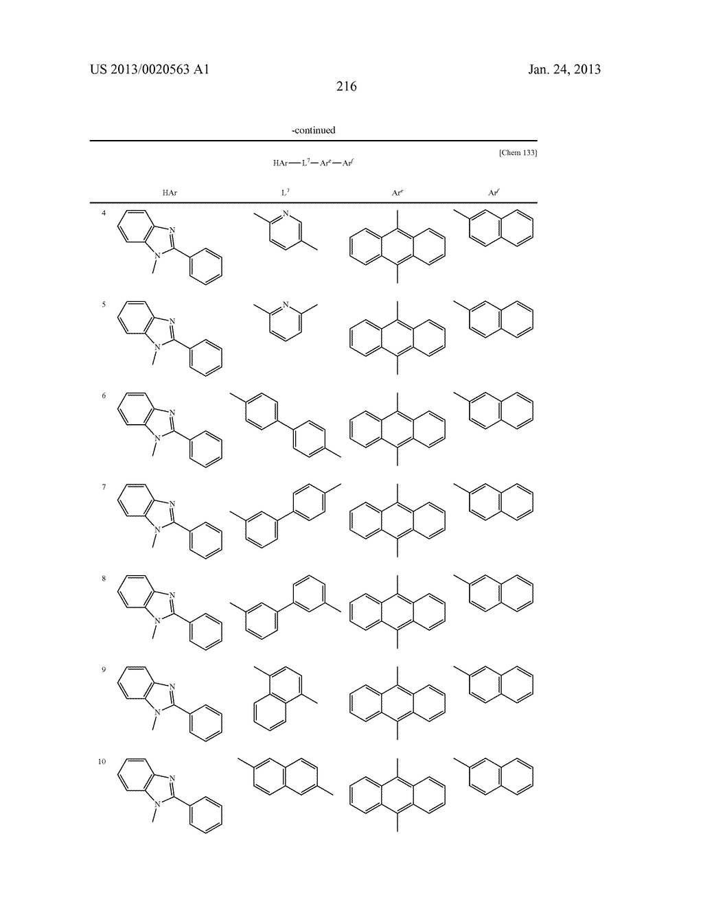 POLYCYCLIC COMPOUNDS AND ORGANIC ELECTROLUMINESCENCE DEVICE EMPLOYING THE     SAME - diagram, schematic, and image 217