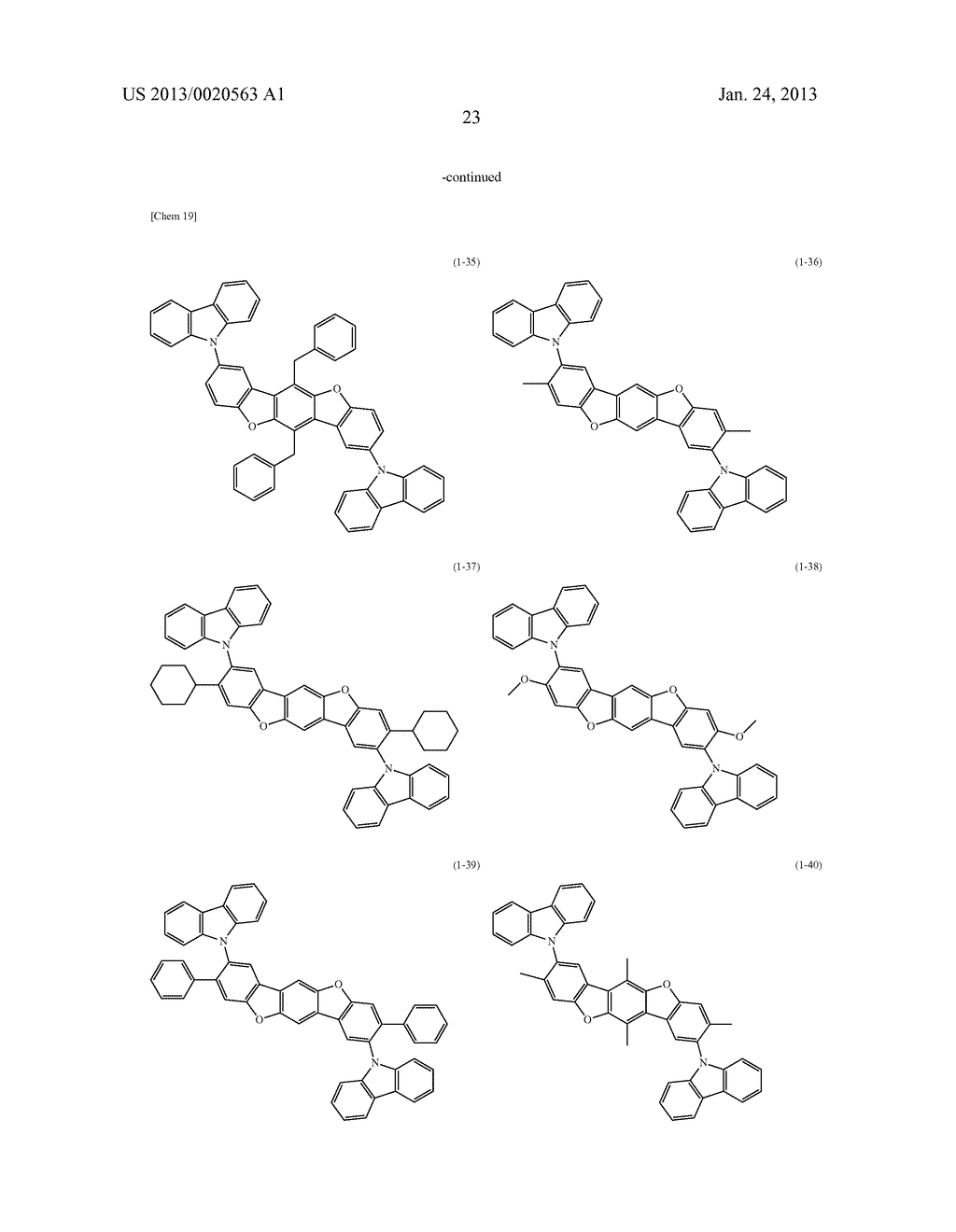 POLYCYCLIC COMPOUNDS AND ORGANIC ELECTROLUMINESCENCE DEVICE EMPLOYING THE     SAME - diagram, schematic, and image 24