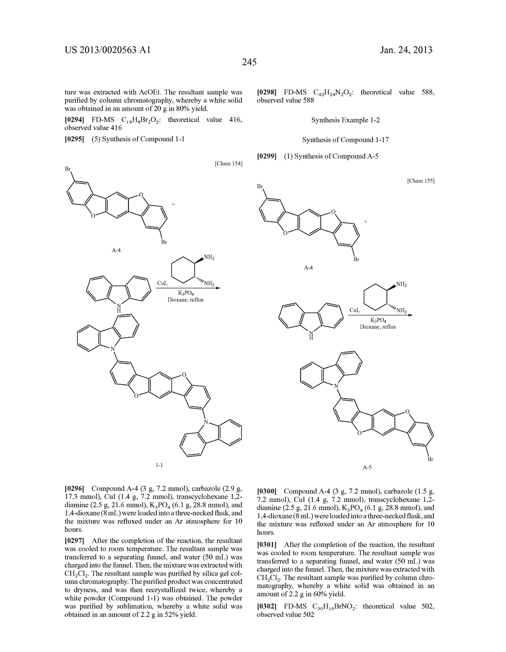 POLYCYCLIC COMPOUNDS AND ORGANIC ELECTROLUMINESCENCE DEVICE EMPLOYING THE     SAME - diagram, schematic, and image 246