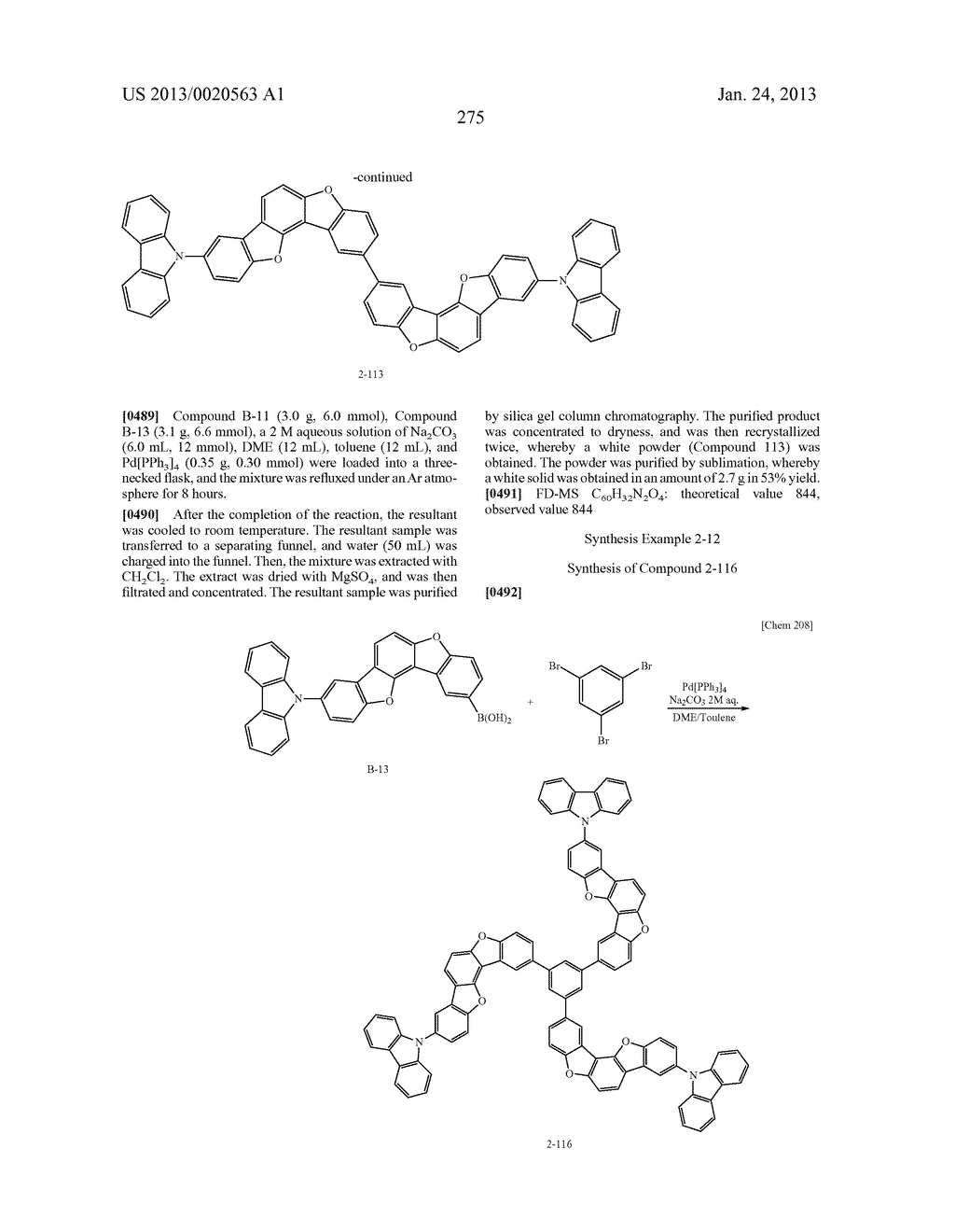 POLYCYCLIC COMPOUNDS AND ORGANIC ELECTROLUMINESCENCE DEVICE EMPLOYING THE     SAME - diagram, schematic, and image 276