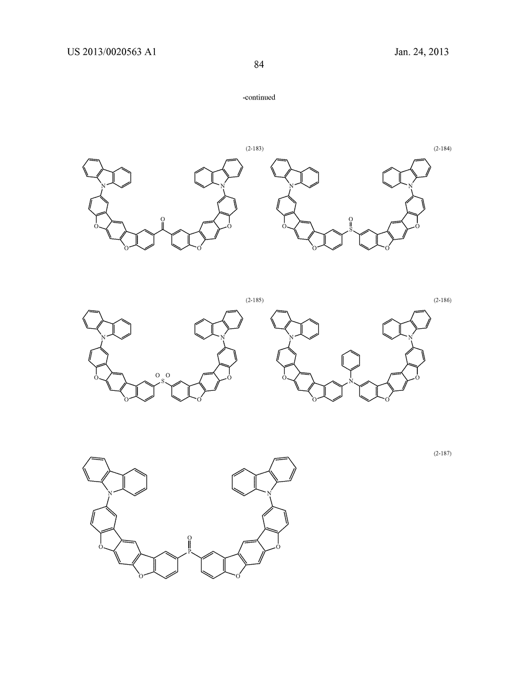 POLYCYCLIC COMPOUNDS AND ORGANIC ELECTROLUMINESCENCE DEVICE EMPLOYING THE     SAME - diagram, schematic, and image 85