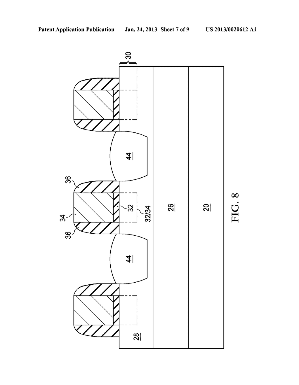 Re-growing Source/Drain Regions from Un-Relaxed Silicon Layer - diagram, schematic, and image 08