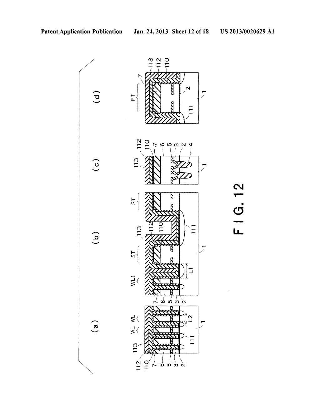 SEMICONDUCTOR MEMORY DEVICE AND METHOD FOR MANUFACTURING THE SAME - diagram, schematic, and image 13
